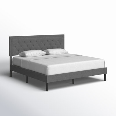 Mercer41 Boswell Tufted Upholstered Low Profile Platform Bed Reviews Wayfair